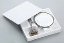 GobekUsa Antique Brass Wall Mirror 3x Magnification 8" Round Dual Side Folding Makeup Mirror