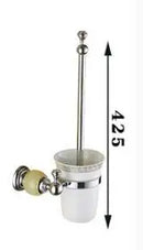 GobekUsa Brass & Jade Bathroom Set: Holder, Bar, Basket, Rack, Ring - Hardware Collection