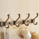 GobekUsa Antique Brass Robe Hook Towel Holder Bathroom Accessories Wall Mount