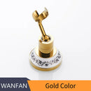 GobekUsa Black Brass Swivel Handheld Shower Mount Bracket Holder - Bathroom Accessory