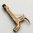 GobekUsa Antique Brass Finish Wall Mount Bibcock Faucet for Bathroom and Washing Machine