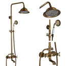GobekUsa Dual Handle Shower Faucet Set with 8" Rain Shower Head
