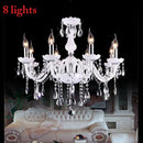 GobekUsa Crystal Chandelier with 18 White Arms LED Candle Lights suitable for Living Bedroom