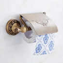 GobekUsa Brass Antique Bath Hardware Set: Towel Rack, Paper Holder, Towel Hanger, Toilet Brush Holder