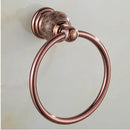 GobekUsa Brass & Jade Rose Gold Bathroom Set: Paper Holder, Towel Bar, Soap Basket