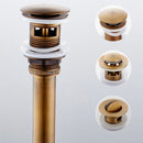 GobekUsa Antique Brass Vessel Sink Drain Strainer, Pop Up Stopper for Lavatory Basin