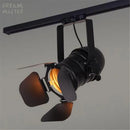 GobekUsa Industrial Spotlight Rail Light with Barndoor for Clothes Store Lighting