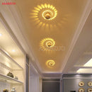 GobekUsa Aluminum Spiral LED Wall Lamp for Bedroom and Living Room