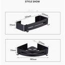 GobekUsa Black Aluminum Wall Mounted Bathroom Corner Shelf for Bath and Kitchen Storage