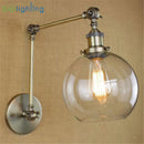 GobekUsa Globe Glass Swing Arm Wall Lights - Elegant Home Lighting Sconce Fixture