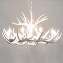 GobekUsa Deer Antler Chandelier: American Retro Resin Horn Lamps for Rustic Home Decor