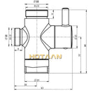 GobekUsa Brass 1/2" Shattaf Sprayer Diverter for Bathroom Faucet - YT-5128