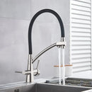 GobekUsa Dual Spout Kitchen Faucet with Water Purification and Flexible Rotation