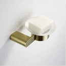 GobekUsa Brushed Gold Bathroom Hardware Set: Towel Rack, Paper Holder, Toilet Brush Holder, Hooks
