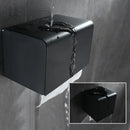 GobekUsa Aluminum Black Bathroom Tissue Holder Wall-Mounted Toilet Paper Rack Stand