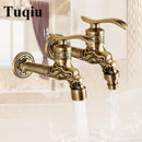 GobekUsa Dragon Carved Antique Brass Garden Bibcocks Single Cold Tap for Outdoor ★