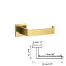 GobekUsa Brushed Gold Bathroom Hardware Set - Robe Hook, Towel Rail, Tissue Holder & more