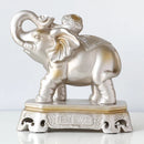 GobekUsa Elephant Couple Resin Statue for Living Room Office Tabletop Ornament