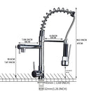 GobekUsa Kitchen Faucet Pull Out Dual Spout Single Handle Mixer Tap 360 Rotation