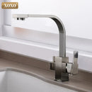 GobekUsa Black Single Hole Kitchen Faucet Mixer Tap for Drinking Water