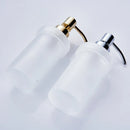 GobekUsa Frosted Glass Liquid Soap Dispenser with Brass Head - 200ml