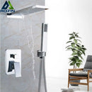GobekUsa Golden Shower Faucet with Wall Mount for 3-ways Control and Plastic Handshower