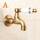 GobekUsa Brass Antique Bibcock Faucet for Garden and Laundry, Cold Water Tap