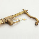 GobekUsa Antique Brass Kitchen Faucet 360° Swivel Basin Sink Mixer Tap YT-6025