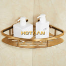 GobekUsa Antique Finish Aluminum Shower Basket Holder Fashion Bathroom Shelf Basket