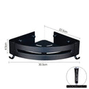 GobekUsa Aluminum Black Corner Basket Cosmetic Rack for Bathroom and Kitchen Storage