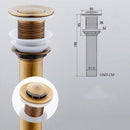 GobekUsa Antique Brass Vessel Sink Drain Strainer, Pop Up Stopper for Lavatory Basin
