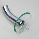 GobekUsa Glass Waterfall Faucet Chrome Brass Mixer for Bathroom Sink