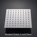 GobekUsa 12-Inch Stainless Steel Square Rainfall Shower Head - Chrome Luxury Bathroom Fixture