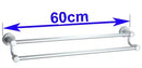 GobekUsa Double Towel Bar: High Quality Aluminium Round Towel Holder for Bathroom