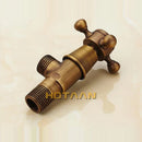 GobekUsa Antique Brass Triangle Valve Water Control Bathroom Tap 1/2*1/2 Angle Valve