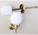 GobekUsa Carved Antique Bronze Brass Bathroom Accessories Set with Solid Bath Hardware