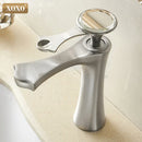 GobekUsa Diamond Golden Black Basin Faucet Single Handle Bathroom Sink Mixer Tap