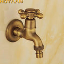 GobekUsa Antique Brass Finish Wall Mount Garden Bibcock Faucet