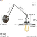 GobekUsa Industrial Retro LED Wall Sconce Adjustable Loft Style Edison Wall Lights Fixtures