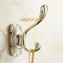 GobekUsa Gold Chrome Wall Hooks, Clothes Hanger, Towel Coat Robe Hook Set