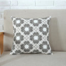 GobekUsa Grey Pink Geometric Embroidered Cushion Cover, 45x45cm