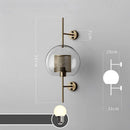 GobekUsa Glass Industrial Wall Lights for Living Room Bedroom Dining Room