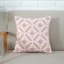 GobekUsa Grey Pink Geometric Embroidered Cushion Cover, 45x45cm