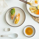 GobekUsa Ceramic Dinner Plate Set - Round Solid Pattern, Made of Ceramic