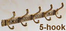 GobekUsa Antique Brass Robe Hook Towel Holder Bathroom Accessories Wall Mount
