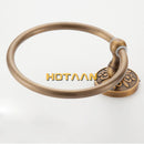 GobekUsa Antique Brass Wall-Mounted Round Towel Holder - Classic Bathroom Accessories
