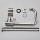 GobekUsa Brushed Nickel Kitchen Faucet Swivel Spout Single Lever Mixer Tap