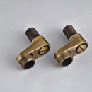 GobekUsa Antique Brass Shower Set: 8" Rain Head, Hand Shower, Hose, Angle Valve, Bracket