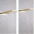 GobekUsa Golden Shower Faucet with Wall Mount for 3-ways Control and Plastic Handshower