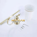 GobekUsa Gold Ceramic Wall Mount Toilet Brush Holder Standard Size